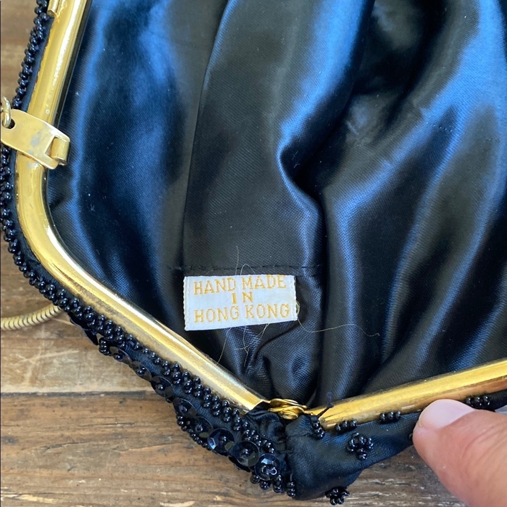Elegant Black Beaded Women's Bag - Picture 8 of 12